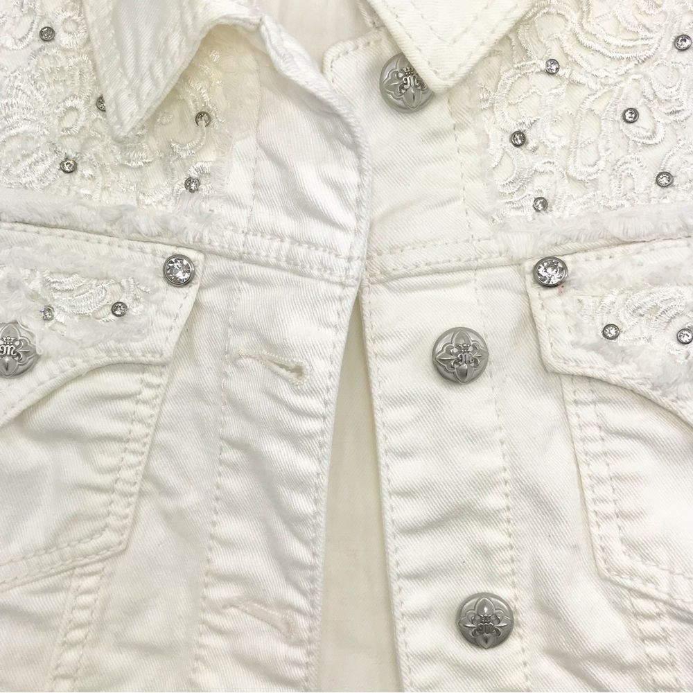 Miss Me White Denim Vest - Picture 7 of 14